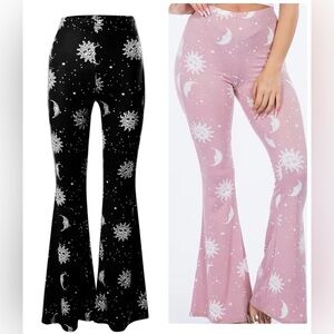 TWO Celestial Print Flare Pants
